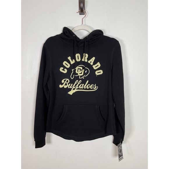 Colosseum Colorado Buffaloes NCAA Hoodie Womens Small Black Pullover Sweatshirt - Picture 1 of 8
